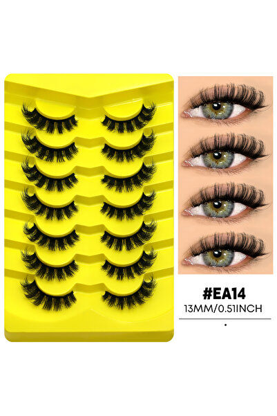Choice8 7 أزواج - EA14 رموش لاسفيري الصناعية الكثيفة 5/7 أزواج رموش عين القطة...