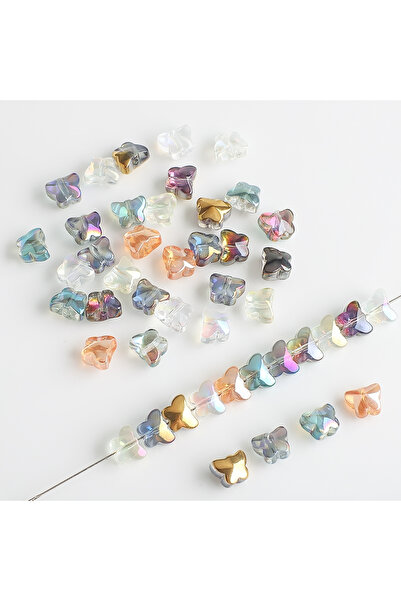 Choice5 8mm 50pcs butterfly 50Pcs 8mm Mixed Glass Beads Star Heart Butterfly ...