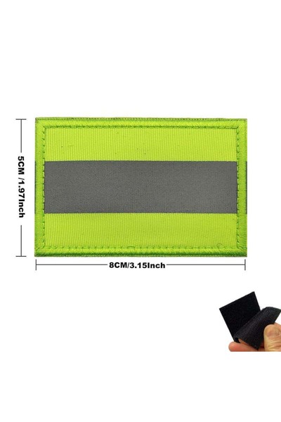 Choice10 HK-02-Green-8X5CM Reflective Safety Strip Rescue Badge Patches with ...