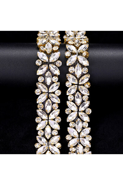 Choice1 1Yard-90cm GoldClear 26mm DUCRYSTAL 1Yard/90CM Gold Base Glass Rhines...