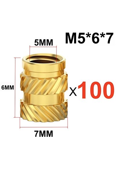 Choice8 100 قطعة M5x6x7، 50/100 قطعة صواميل تثبيت حرارية M3 M4 M5 ملولبة، صوا...