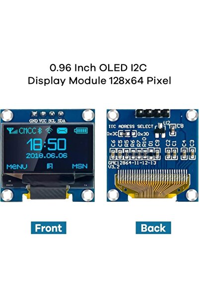 Choice1 blue 0.96" Inch OLED Display Screen Module I2C IIC 128x64 SS - D - 13...