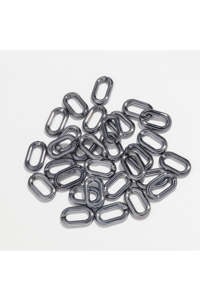 Choice1 16x27MM gun black 30pcs Metallic Color Acrylic 27x16mm Oval Rings Lin...