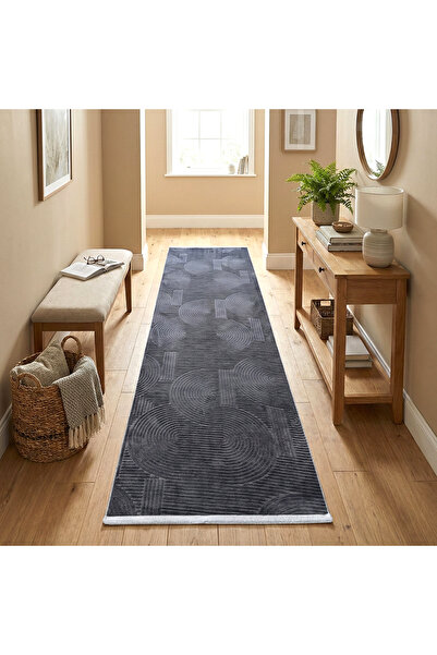 OEM Anti-slip hallway rail, 80x300 cm, 3D soft, braces pattern, anthracite