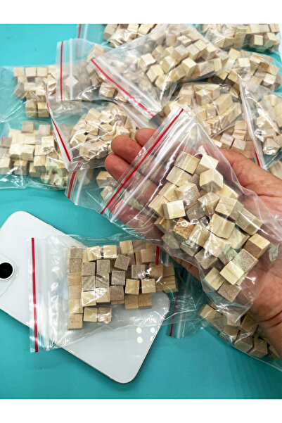 Choice1 ١٠٠ قطعة، ٥٠/١٠٠/٤٠٠ قطعة، مكعبات خشبية مربعة صغيرة غير مكتملة، ١ سم،...