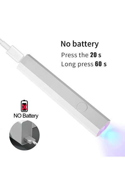 Choice4 مجفف أظافر محمول من YIKOOLIN مزود بمنفذ USB، لون أبيض، مصباح تجفيف أظ...