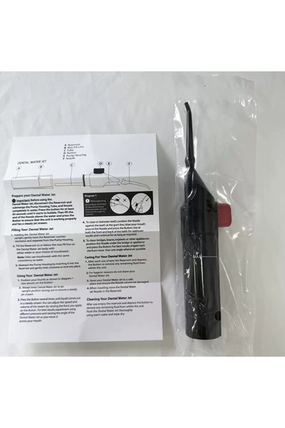 Choice جهاز ري فموي محمول عالي الضغط أسود اللون، يُستخدم لتنظيف الأسنان بالما...