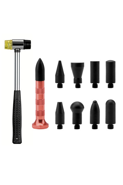 Choice1 طقم أدوات لإصلاح انبعاجات السيارات (قطعتان): خطافات، قضبان دفع من الف...