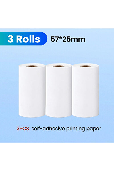 choice2 3 لفات ملصقات 57 مم ورق حراري للطابعات الصغيرة، ورق طباعة ذاتي اللصق ...