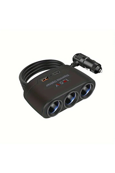 choice2 شاحن سيارة USB بقوة 120 واط، متعدد الوظائف 4 في 1، مزود بخاصية الشحن ...