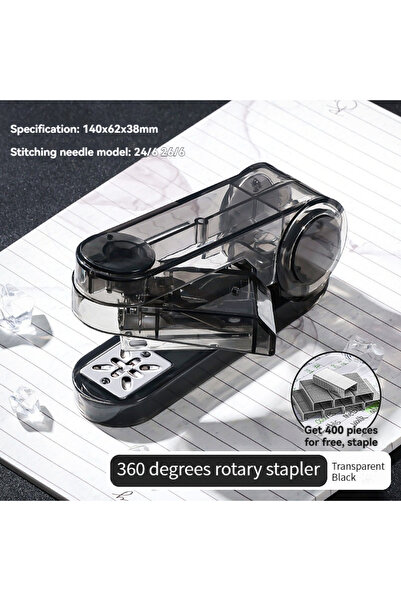 Choice1 Black Rotatable Stapler Stapler For Students Binding Machine For Offi...