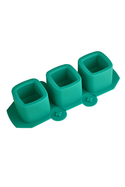 Choice5 قالب سيليكون مربع أخضر بثلاثة ثقوب لأصيص زهور دائري من الخرسانة، قالب...