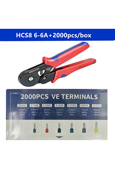 Choice5 HSC8 6-6A 2000PCs HSC8 6-4 6-6 Self-Adjustable Ratchet Ferrule Crimpi...