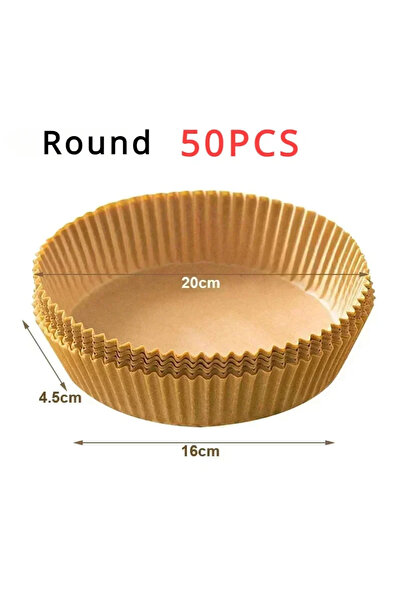 Choice8 Round-50pcs Air Fryer Disposable Paper Parchment Wood Pulp Steamer Ch...