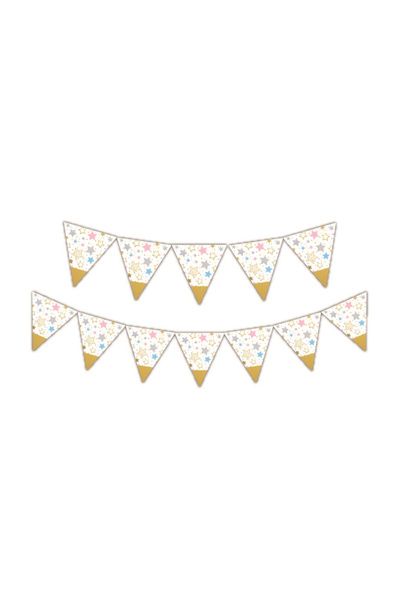 Mirific Party Ghirlandă decorativă multicoloră, 3 m, stea