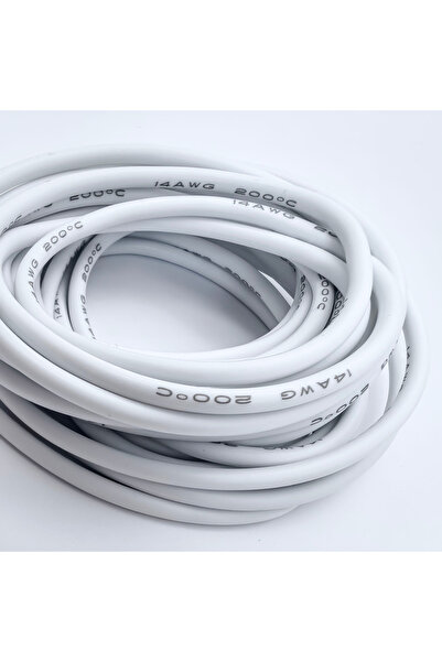Choice33 سلك كهربائي سيليكوني أبيض بطول 5 أمتار، مقاس 18 AWG، متوفر بأحجام 14...
