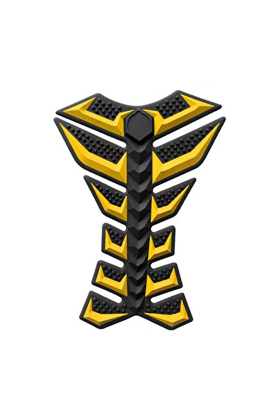 Choice5 Yellow Universal Fuel Tank Sticker for Motorcycle Tank Pad 3D Fish Bo...