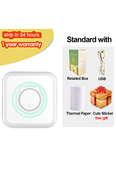 Choice18 طابعة حراري صغيرة محمولة C15 خضراء KGG، ورق طباعة صور، طابعة حراري ل...