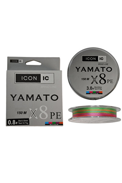 İCON İC Fishing ICON-IC ياماتو 150 متر X8 خط صيد متعدد الألوان