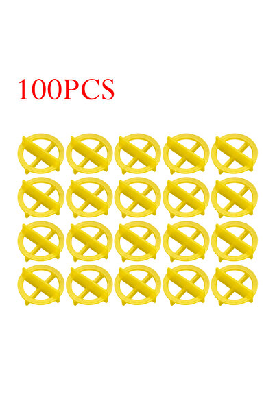 Choice1 yellow 1.5mm 100Pcs Ceramic Tile Leveling System Spacers Clips Wedge ...