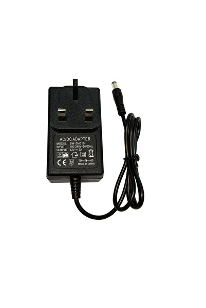 Choice6 محول طاقة Muxeark بقوة 12 فولت و3 أمبير، مزود بمقبس بريطاني، ومضخم صو...