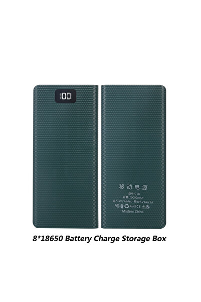 Choice1 kebidumei green 5V 8x18650 DIY 18650 Power Bank Case External 5V USB ...