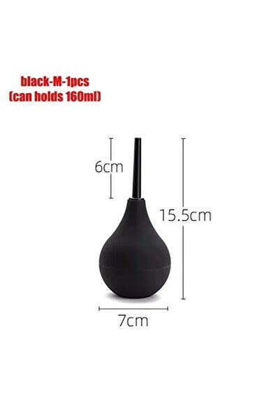 Choice5 black-M-1pcs Portable Small Capacity Bidet Cleaner Enema Syringe Rect...