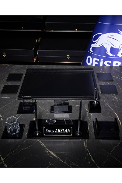 ofisbura Klasik Kristal Cam Masa Takımı 11 Parça | Gümüş Detay | Kişiye Özel ...