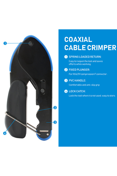 Choice Crimper Coaxial Cable Locking Tools RG59 RG6 Wire Stripper Crimper Too...