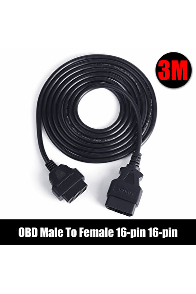 choice2 16pin 3M Car OBD Extension Cord Male To Female 16 Core Energized 16 P...
