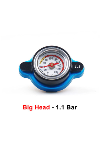 Choice3 غطاء رادياتير كبير الرأس 1.1 بار، غطاء خزان، مقياس درجة حرارة الماء 0...