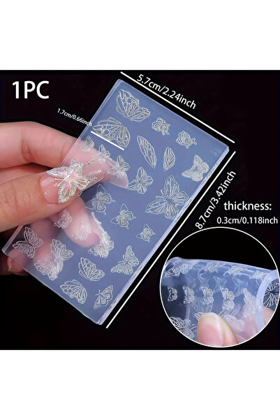 choice2 1PC Butterfly Wings 3D Mold Silicone Nail Art Decorati Ultrathin DIY ...