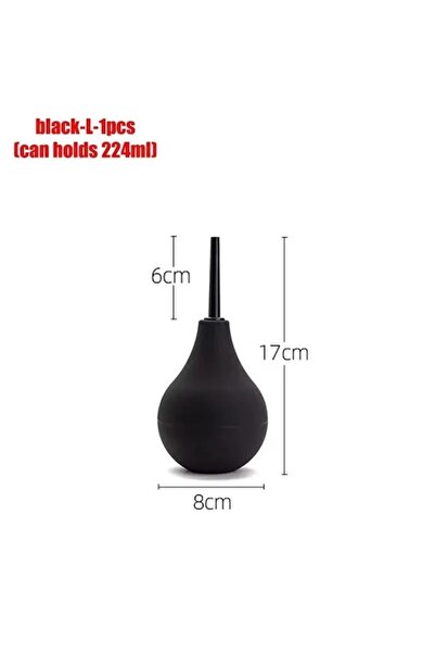 Choice6 black-L-1pcs Portable Small Capacity Bidet Cleaner Enema Syringe Rect...