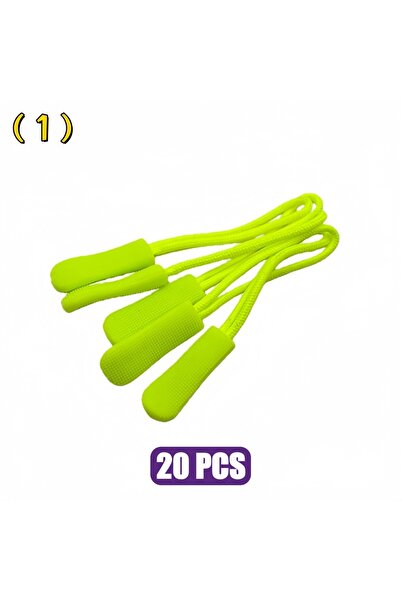 Choice8 1. عبوة من 20 قطعة من سحابات بديلة ملونة باللون الأخضر النيون، مناسبة...