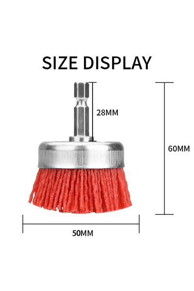 Choice3 فرشاة واحدة من نوع الكوب 50 مم، فرشاة واحدة من خيوط النايلون، فرشاة م...