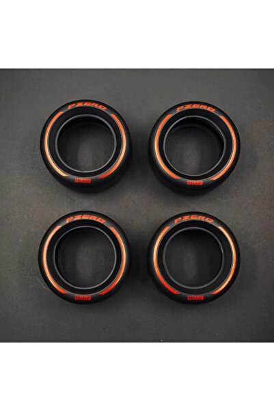 Choice1 أربع إطارات حمراء مطبوعة لسيارات الفورمولا 1، مقاس 4410 (81.6 × 44 مم...