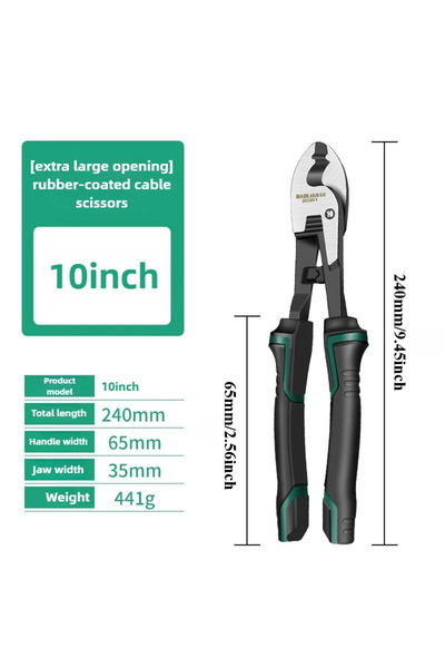 Choice1 10 inch Cable Wire Bolt Cutters Stripping Breaker Cutting Crimping Pr...