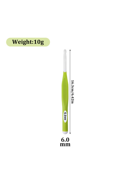 choice2 6.0MM-1PCS 1pcs Soft Handle Crochet Hook Ergonomic Non Slip Knitted N...