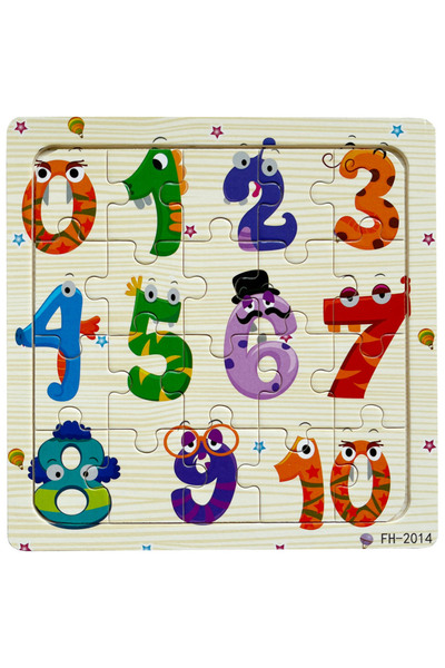 Choice21 FH-2014 20piece Wooden Puzzle Cartoon Animals Car Letter Number Patt...