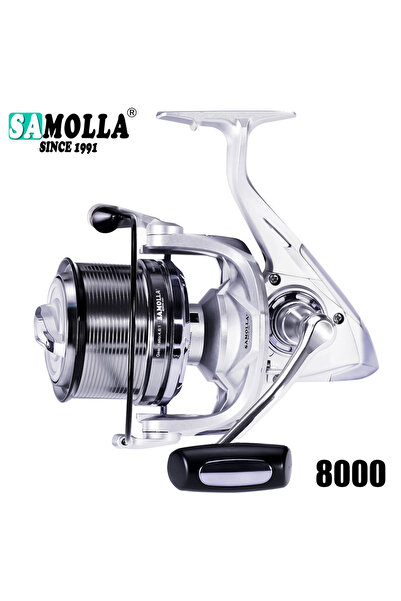 choice2 بكرة صيد دوارة سيلفر 8000، 12+1 محامل كروية، سرعة عالية 4.6:1، قوة سح...