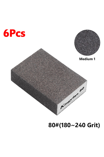 Choice6 6Pcs 80 Washable 6Pcs/Set 60 - 220# Sanding Sponges Wall Grinding Bru...