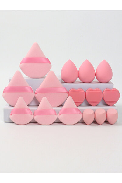 Choice4 مجموعة متعددة التأثيرات مكونة من 15 قطعة: 3 إسفنجات بودرة سائبة، 3 إس...