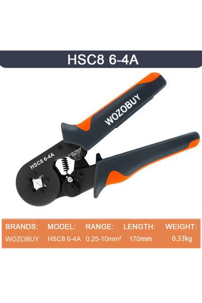 Choice1 HSC8 6-4A Ferrule Crimper Tool,Ratchet Crimping Tool Kit-Wire Strippe...