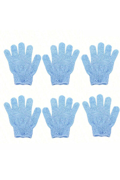 Choice6 6 قطع زرقاء، 2/6/12 قطعة، قفازات استحمام تقشير قابلة للعكس، قفازات تق...