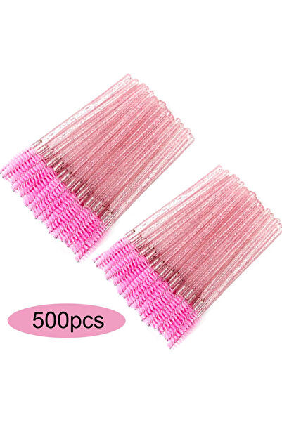Choice18 crystal pink-500PCS 50/100/300/500pcs Eyebrow Eyelash Brushes Eyelas...
