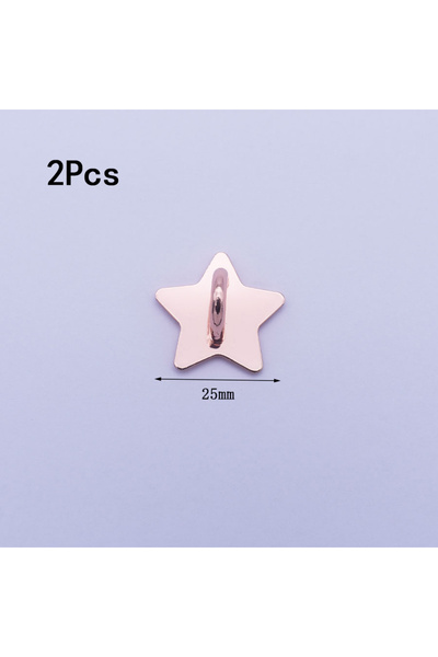 Choice4 Rose Golden Star 2Pcs Metal DIY Phone Case Accessories Adhesive Penda...