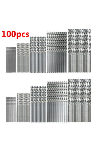 Choice3 100 قطعة فضية، 50/100 قطعة، 1/1.5/2/2.5/3 مم، رؤوس مثقاب مطلية بالتيت...