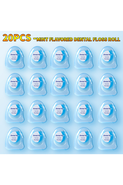 Choice1 20 قطعة / 12 قطعة / 6 قطع / لفافة خيط تنظيف الأسنان - بنكهة النعناع، ...