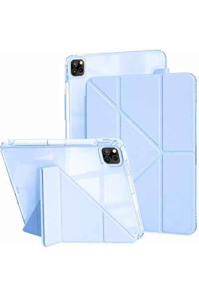 UnDePlus iPad Pro 11 1St 2. 3. 4. Nesil Case Mika Trifolding with Full Transp...