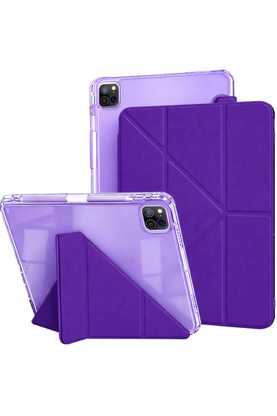 UnDePlus iPad Pro 11 1St 2. 3. 4. Nesil Case Mika Trifolding with Full Transp...